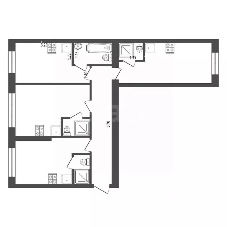 3-к кв. Тюменская область, Тюмень ул. Энергетиков, 6 (55.8 м) - Фото 2