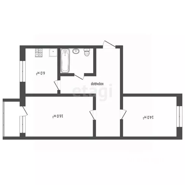 2-к кв. Архангельская область, Архангельск Штурманская ул., 7 (47.2 м) - Фото 2
