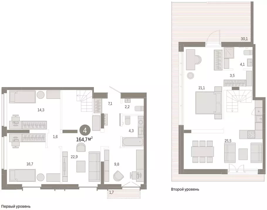 4-комнатная квартира: Тюмень, улица Республики, 205к2 (166 м) - Фото 2