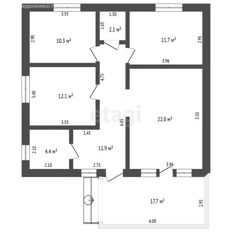 Дом в Урожайновское сельское поселение, СТ Монолит (100 м) - Фото 1