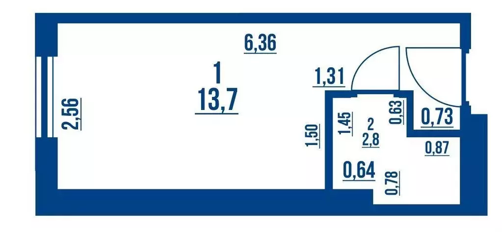 1-к кв. Санкт-Петербург Приморский просп., 6 (16.0 м) - Фото 1
