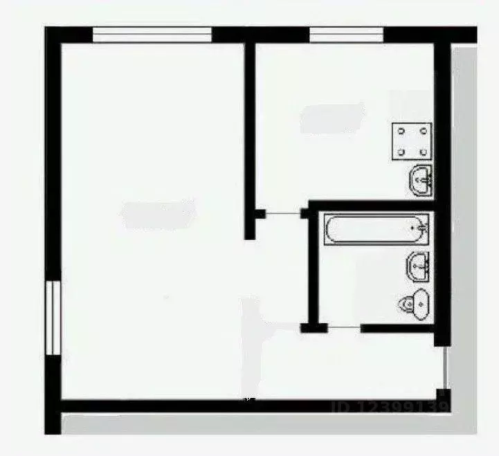 1-к кв. Томская область, Томск Железнодорожная ул., 9 (30.0 м) - Фото 1