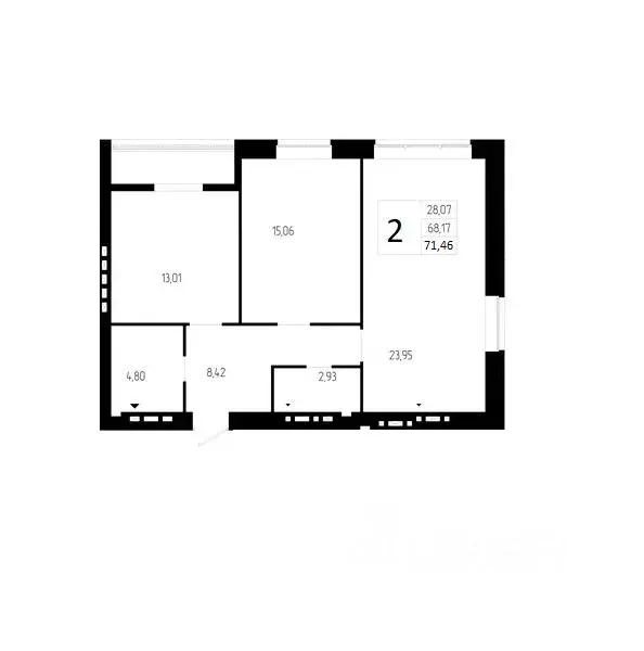 2-к кв. Волгоградская область, Волгоград бул. 30-летия Победы, 19В ... - Фото 1