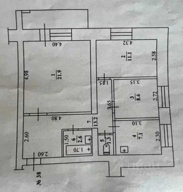 3-к кв. Саха (Якутия), Якутск ул. Кирова, 21/3 (70.5 м) - Фото 2