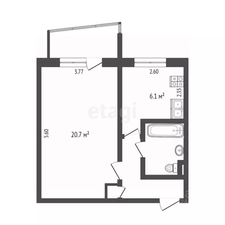 1-к кв. Москва ул. Академика Миллионщикова, 7К2 (34.4 м) - Фото 2