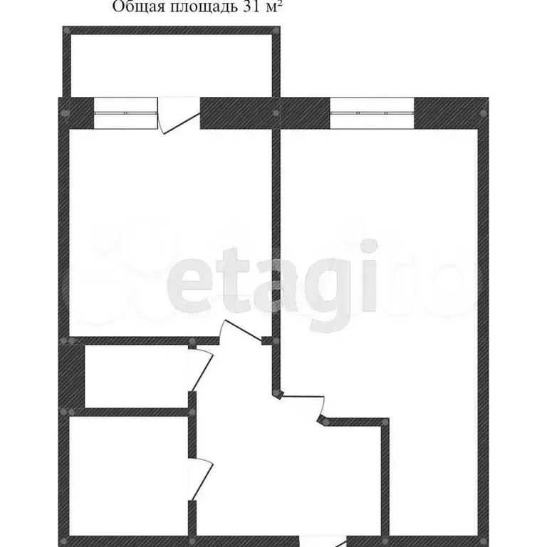 1-к. квартира, 34 м, 2/9 эт. - Фото 0