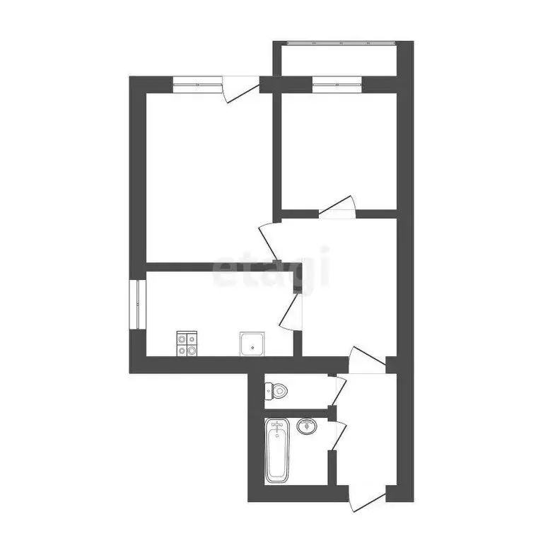 2-комнатная квартира: Воронеж, Тепличная улица, 28 (52 м) - Фото 1