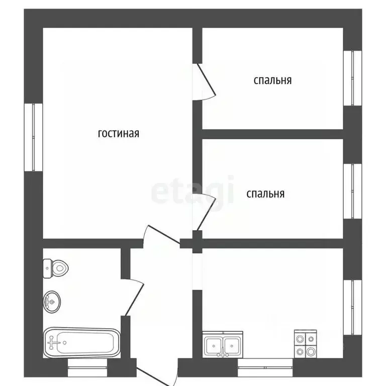 Дом в Крым, Черноморский район, с. Новоивановка ул. Садовая, 18 (59 м) - Фото 2
