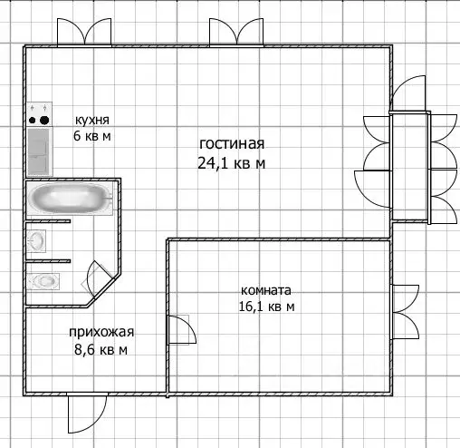 2-к кв. Башкортостан, Уфа ул. 50 лет СССР, 37 (60.4 м) - Фото 1