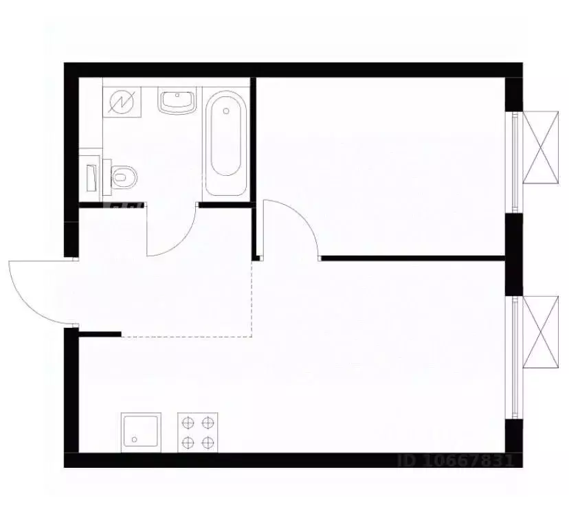 2-к кв. Москва Кавказский бул., 51к1 (32.0 м) - Фото 2