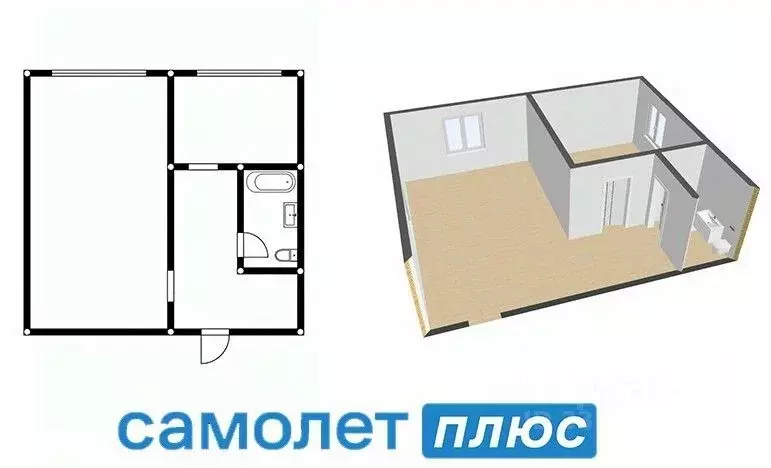 1-к кв. Кемеровская область, Кемерово Космическая ул., 6 (35.3 м) - Фото 1
