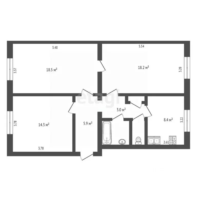 Комната Вологодская область, Череповецкий район, Тоншаловское с/пос, ... - Фото 2