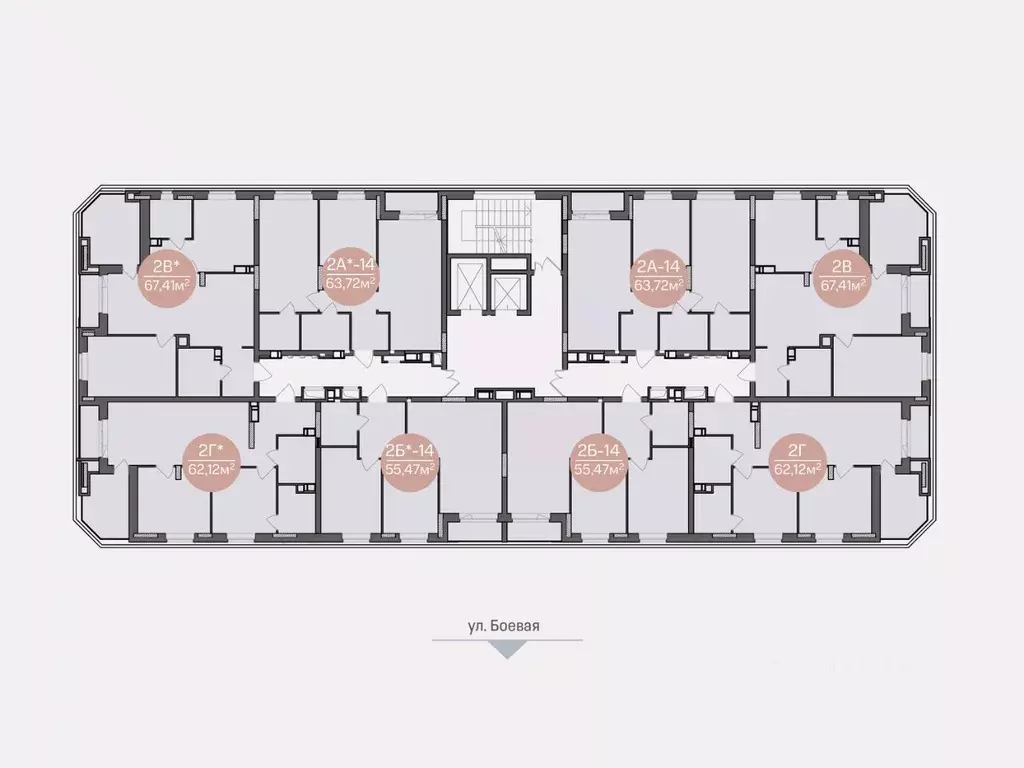 2-к кв. Астраханская область, Астрахань Боевая ул., 50А (62.12 м) - Фото 2