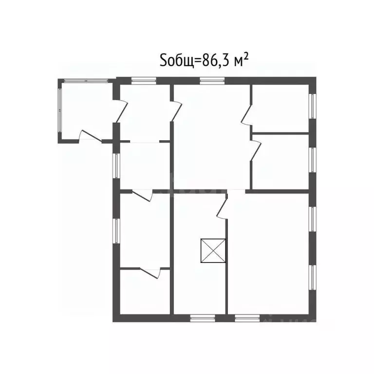 Дом в Брянская область, Брянск Большое Полпино пгт, пер. 2-й Шмидта ... - Фото 1