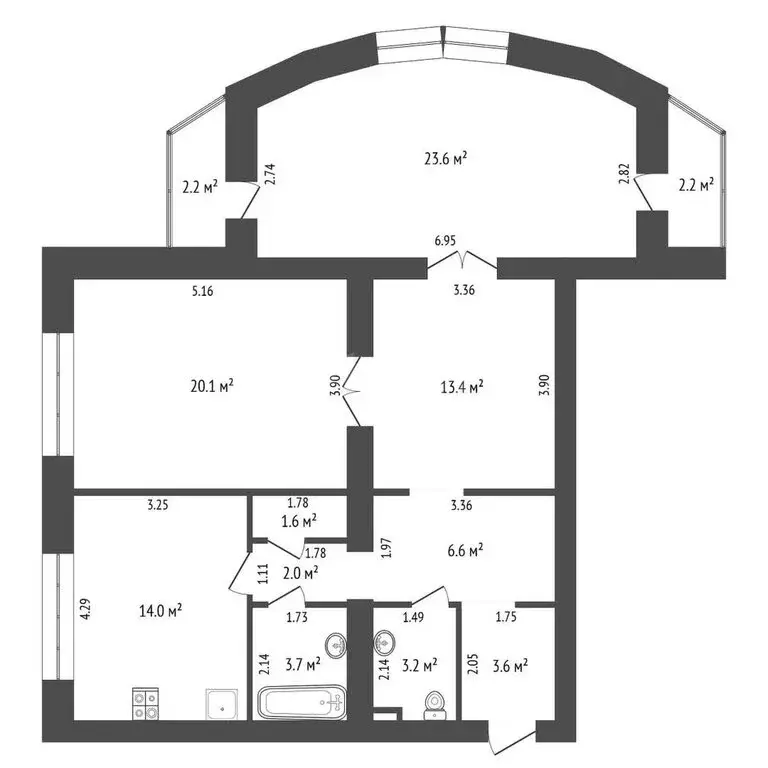 2-комнатная квартира: Самара, Садовая улица, 335 (91.8 м) - Фото 0