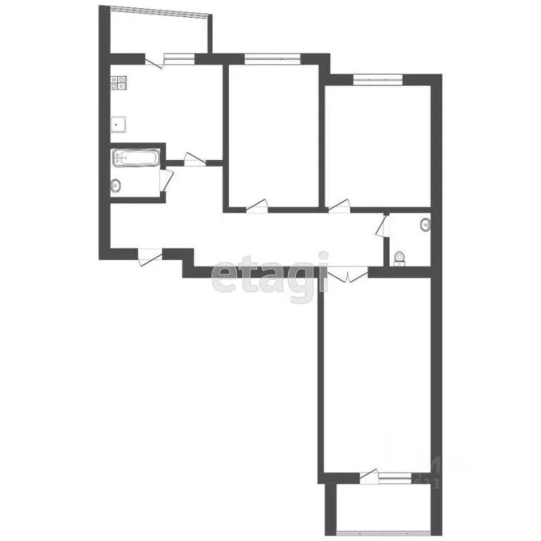 3-к кв. Мордовия, Саранск ул. Пуркаева, 3 (70.0 м) - Фото 0