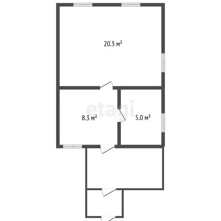 Дом в село Памятное, улица Чкалова (33.6 м) - Фото 1