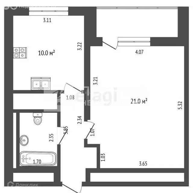 1-комнатная квартира: Москва, улица Лавочкина, 10А (39.7 м) - Фото 1