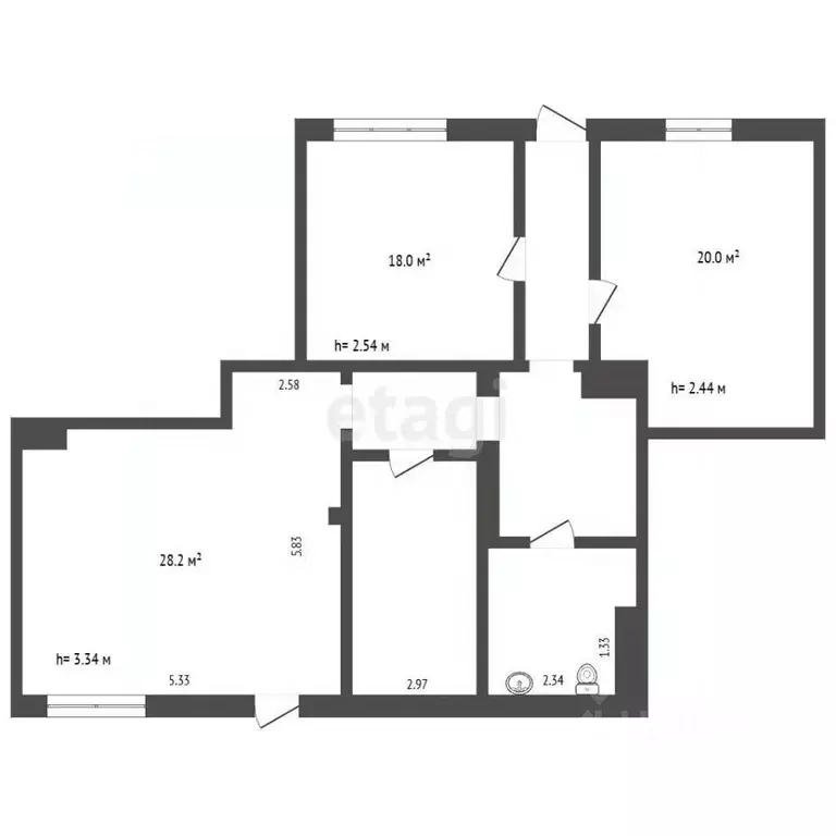 Офис в Мордовия, Саранск ул. Ульянова, 20 (91 м) - Фото 2