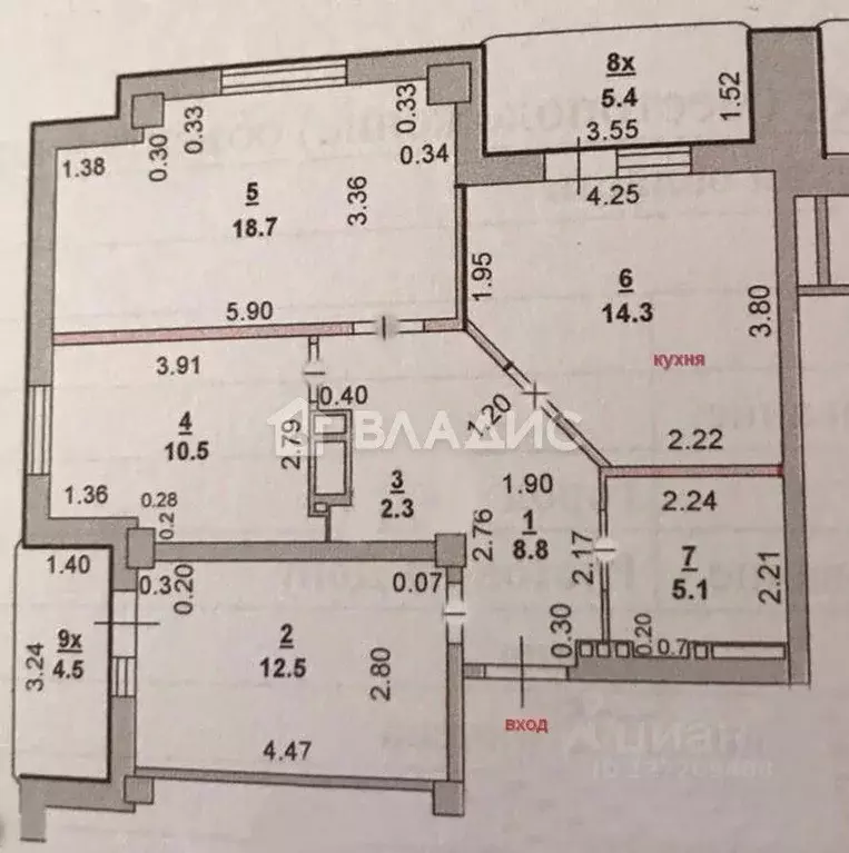 3-к кв. Ростовская область, Ростов-на-Дону ул. Зорге, 44А/127 (82.0 м) - Фото 1