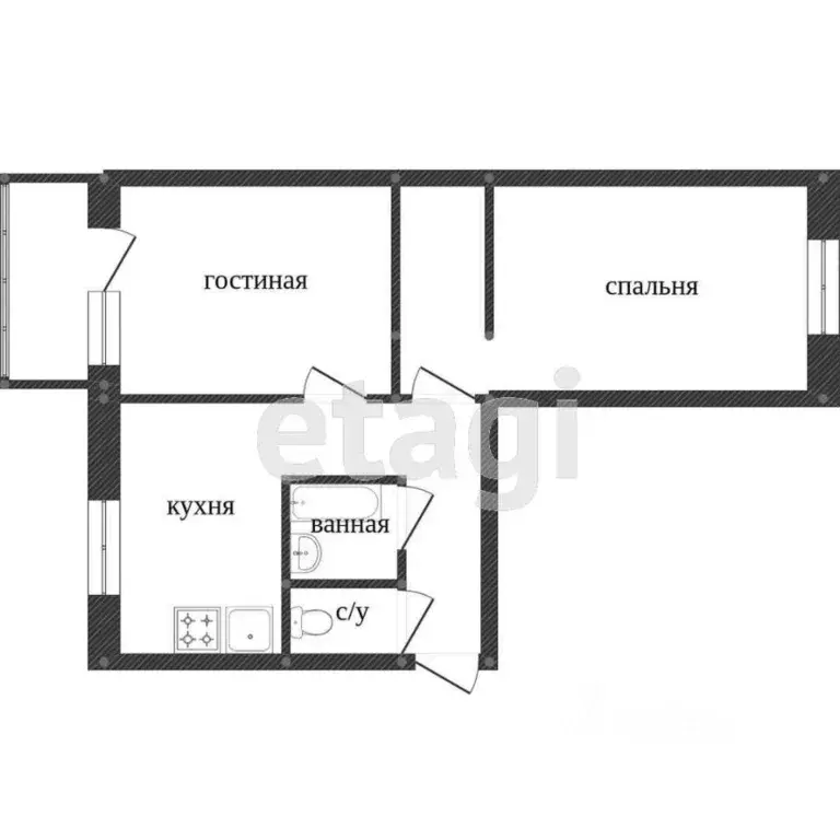 2-к кв. Костромская область, Кострома ул. Яна Кульпе, 6 (40.0 м) - Фото 2