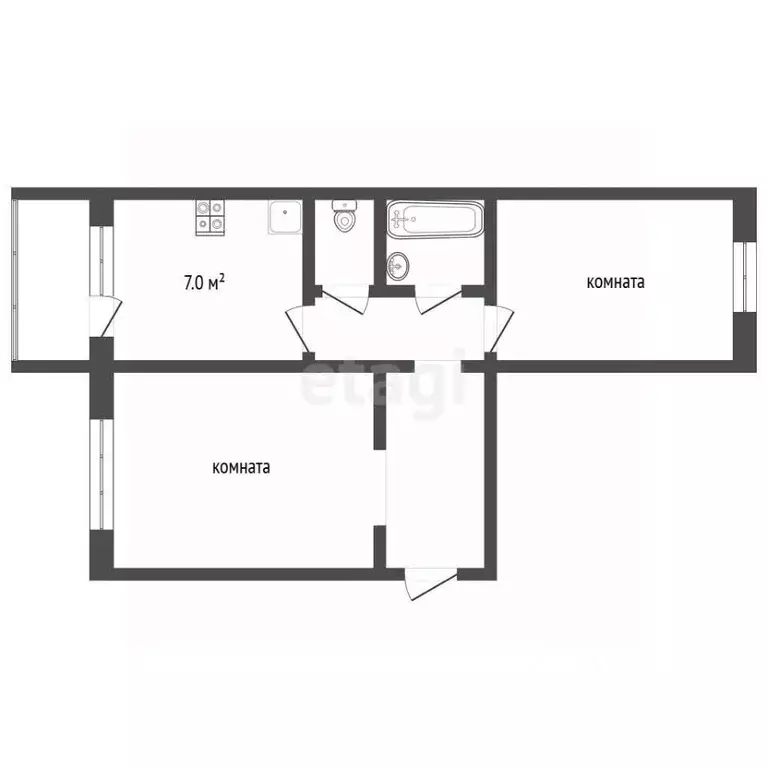 2-к кв. Мордовия, с. Лямбирь ул. Ленина, 61 (49.2 м) - Фото 2