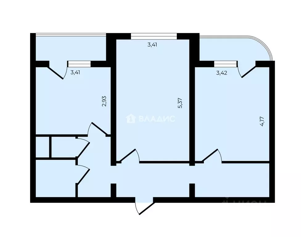 2-к кв. Московская область, Химки Совхозная ул., 16 (61.9 м) - Фото 2