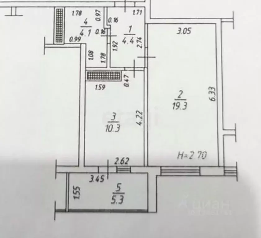 1-к кв. Краснодарский край, Анапа Парковая ул., 64к1 (43.4 м) - Фото 1