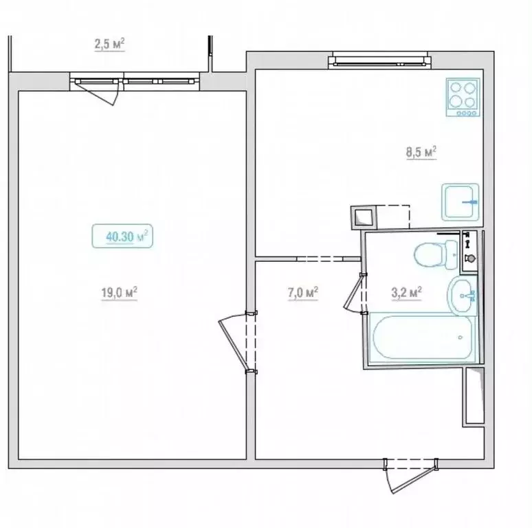 1-комнатная квартира: Москва, Фруктовая улица, 16с2 (40 м) - Фото 1