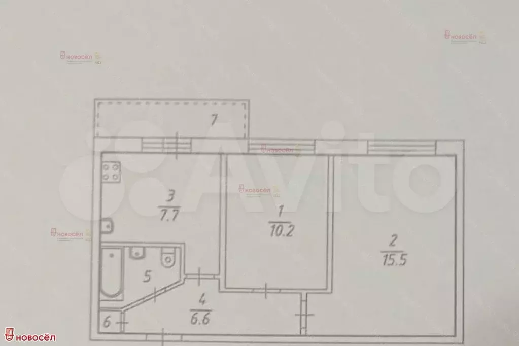 2-к. квартира, 43 м, 8/9 эт. - Фото 0