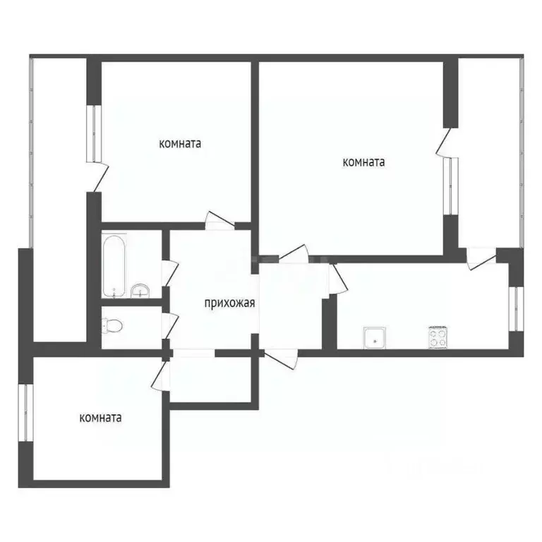 3-к кв. Севастополь просп. Героев Сталинграда, 33 (73.7 м) - Фото 2