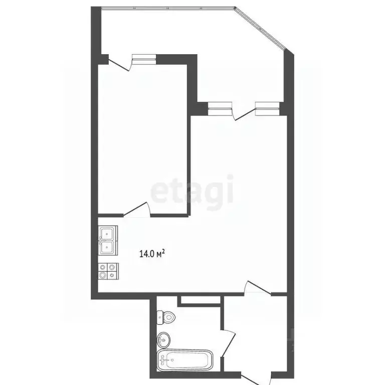 1-к кв. Краснодарский край, Краснодар бул. Адмирала Пустошкина, 11/3 ... - Фото 2