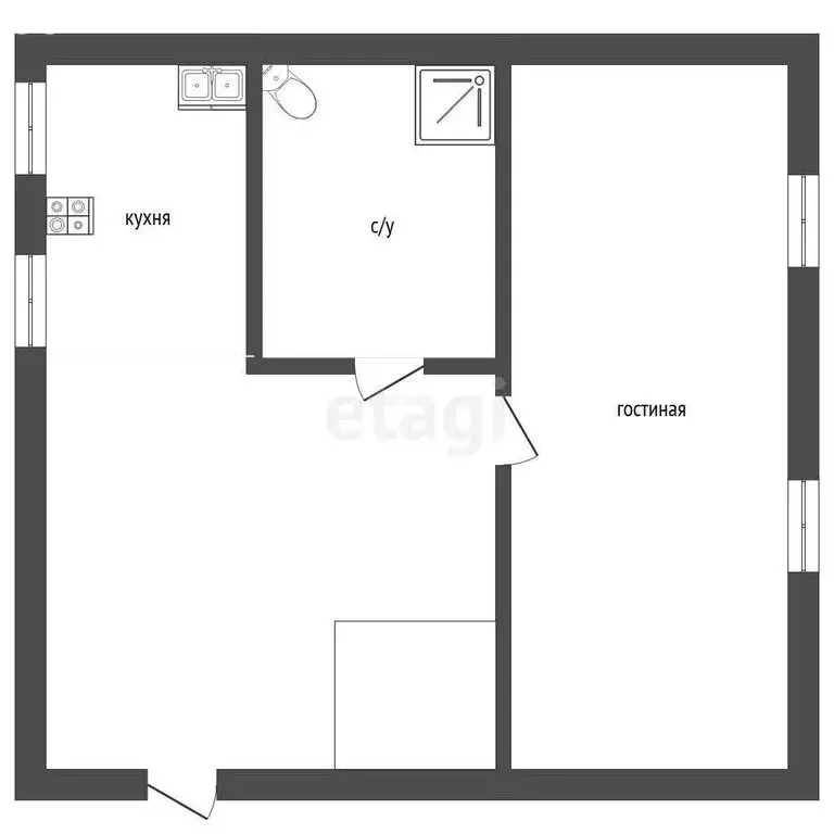 1-комнатная квартира: Троицк, Октябрьская улица, 83 (27.6 м) - Фото 1