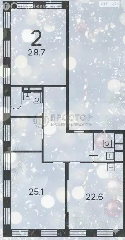 2-комнатная квартира: Москва, улица Светланова, 11к1 (105.4 м) - Фото 1