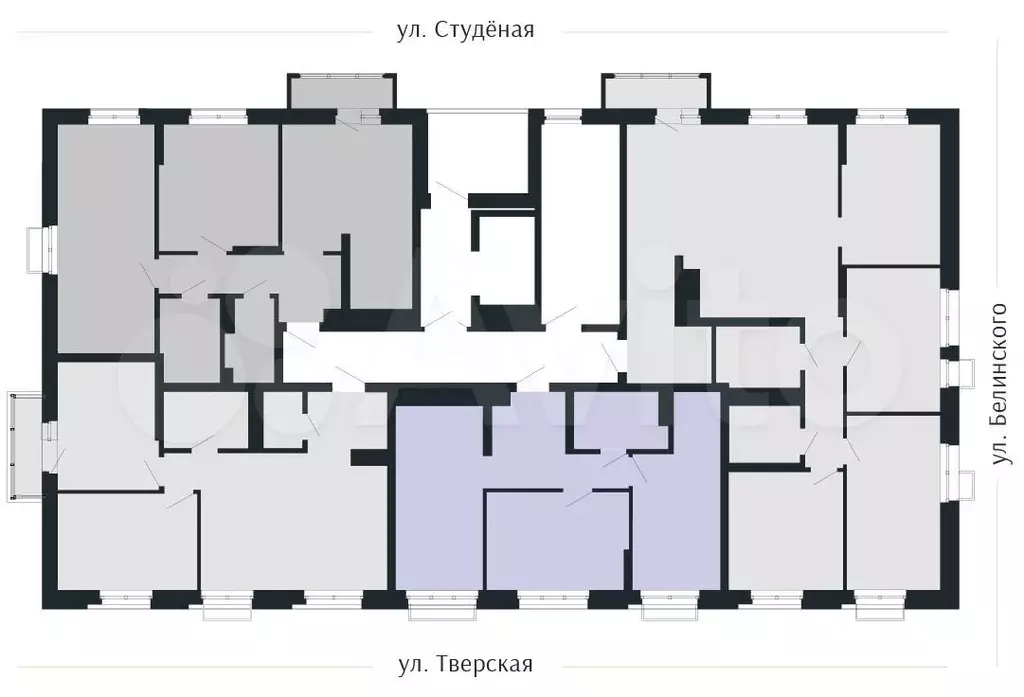 2-к. квартира, 55,1 м, 3/9 эт. - Фото 1
