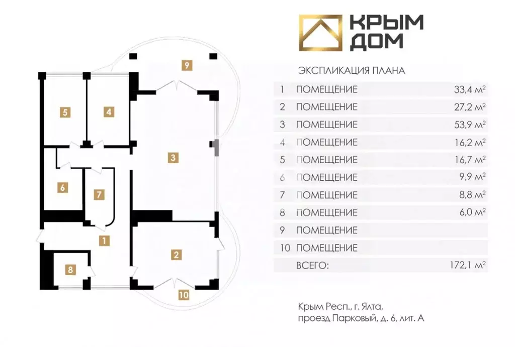 4-к кв. Крым, Ялта проезд Парковый, 6А (176.8 м) - Фото 2