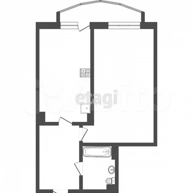 1-к. квартира, 49,9 м, 8/10 эт. - Фото 0