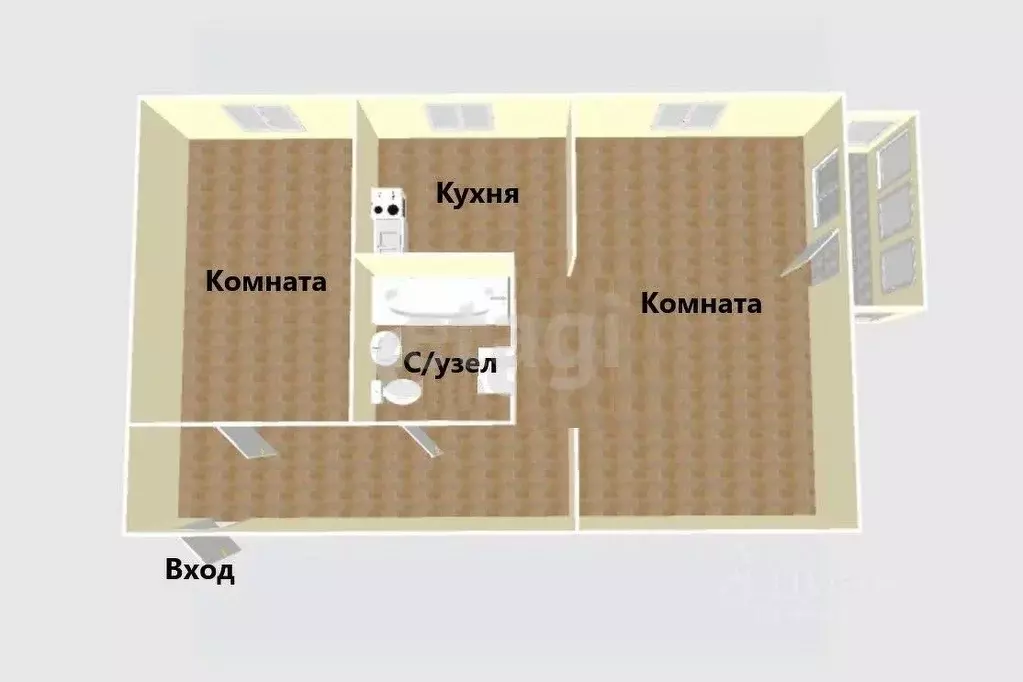 2-к кв. Сахалинская область, Южно-Сахалинск ул. имени Космонавта ... - Фото 1