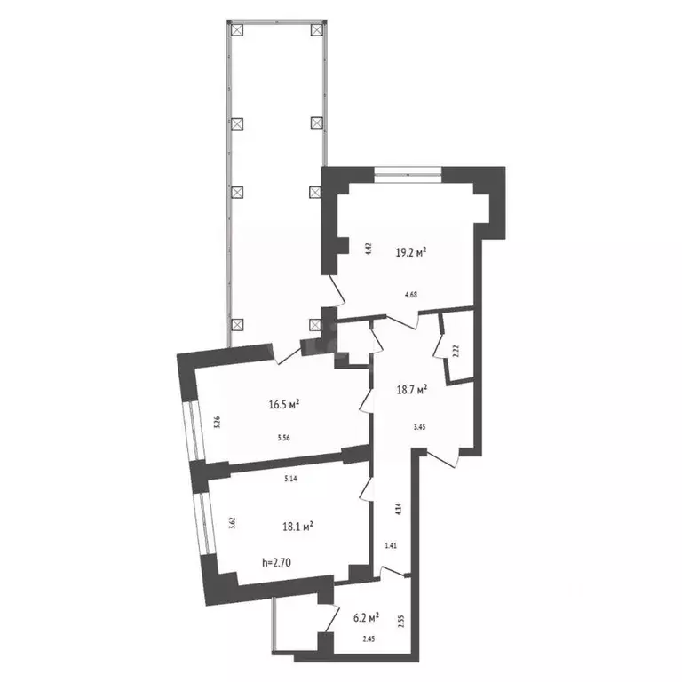 2-к кв. Красноярский край, Красноярск Краснодарская ул., 8 (82.4 м) - Фото 1