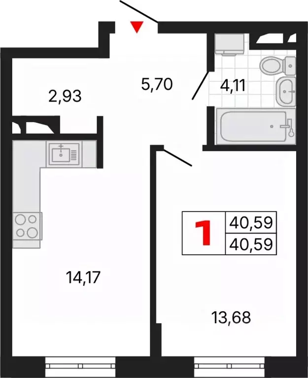 1-к кв. Свердловская область, Екатеринбург ул. Комсомольская, 72А ... - Фото 1