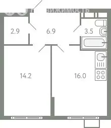1-комнатная квартира: посёлок городского типа Молоково, жилой комплекс ... - Фото 1