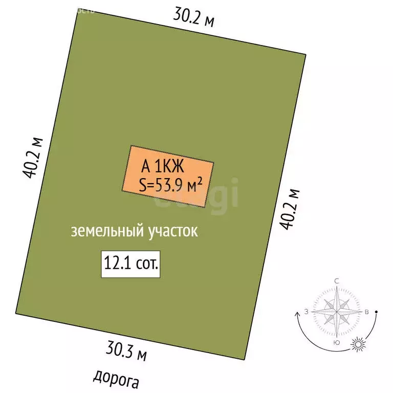 Дом в село Тюнево, Радужная улица (53.9 м) - Фото 2
