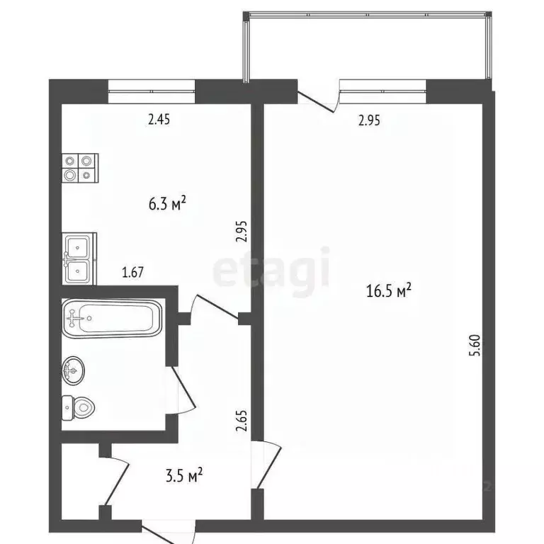 1-к кв. Вологодская область, Вологда ул. Текстильщиков, 21Б (29.9 м) - Фото 1