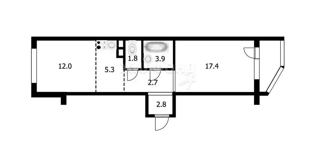 2-комнатная квартира: Новосибирск, 1-я Чулымская улица, 16 (47.2 м) - Фото 0