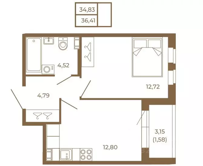 1-к кв. Ленинградская область, Сертолово Всеволожский район, Новая ... - Фото 1
