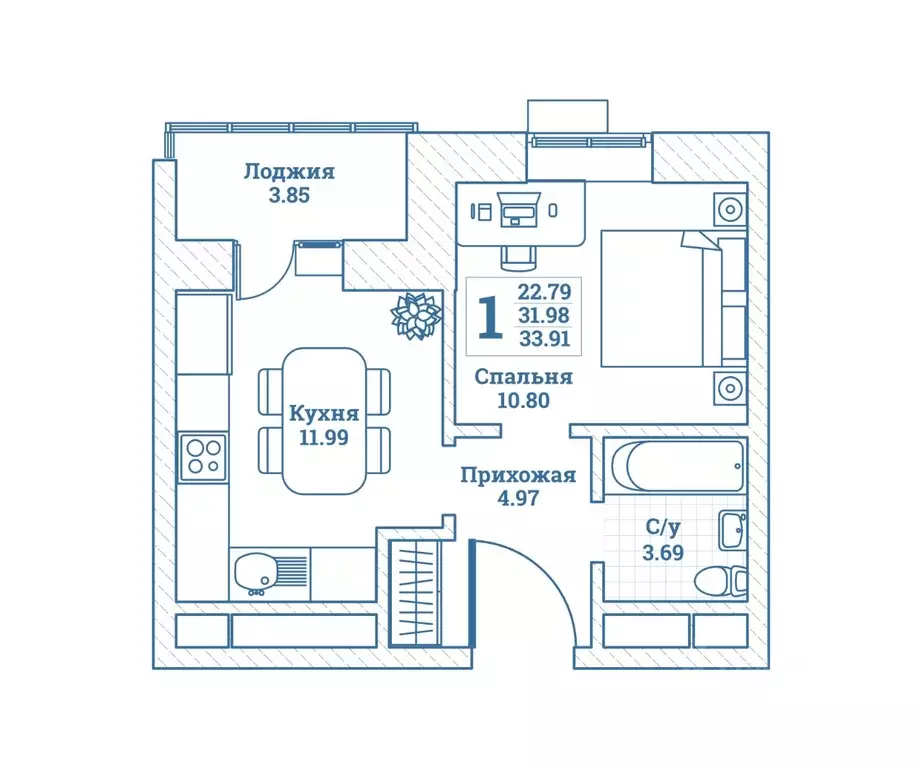 1-к кв. Московская область, Щелково городской округ, Монино пгт ... - Фото 1