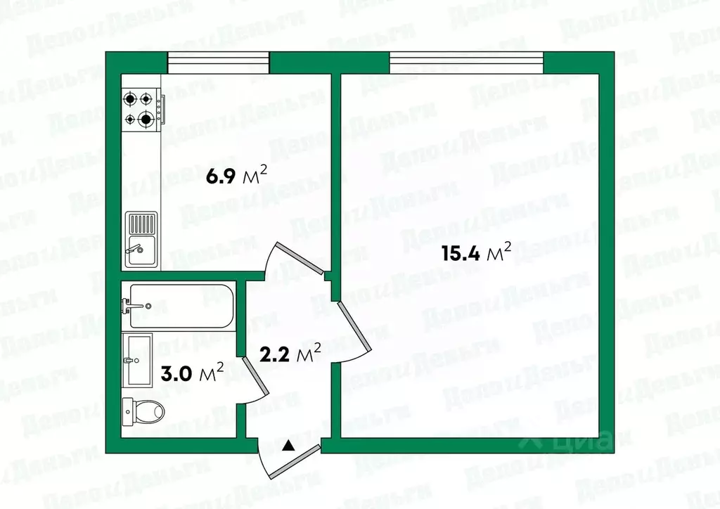 1-к кв. Кировская область, Киров ул. МОПРА, 7 (27.5 м) - Фото 1