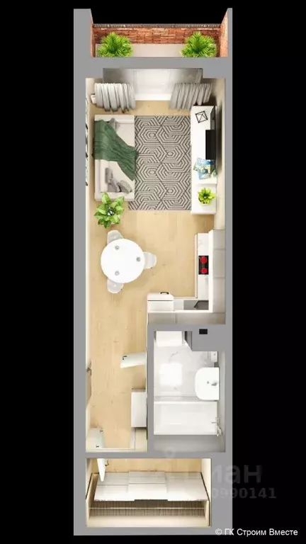 Студия Пермский край, Пермский муниципальный округ, с. Лобаново ул. ... - Фото 2