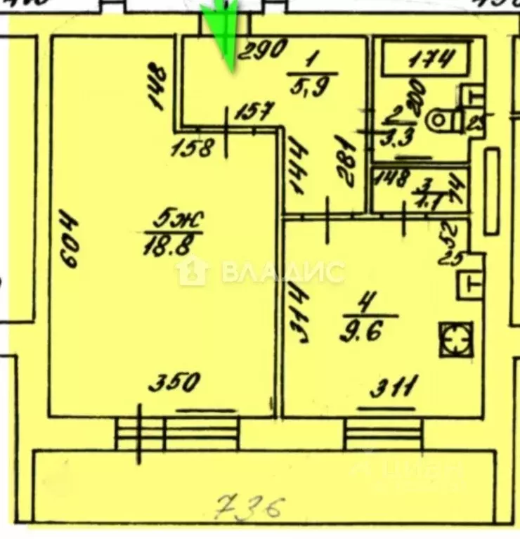 1-к кв. Калининградская область, Калининград ул. Павлика Морозова, 23 ... - Фото 1