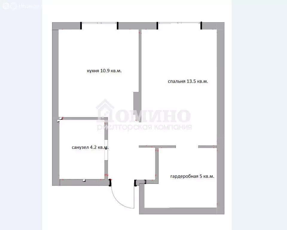 1-комнатная квартира: Тюмень, Новгородская улица, 20 (38.2 м) - Фото 1